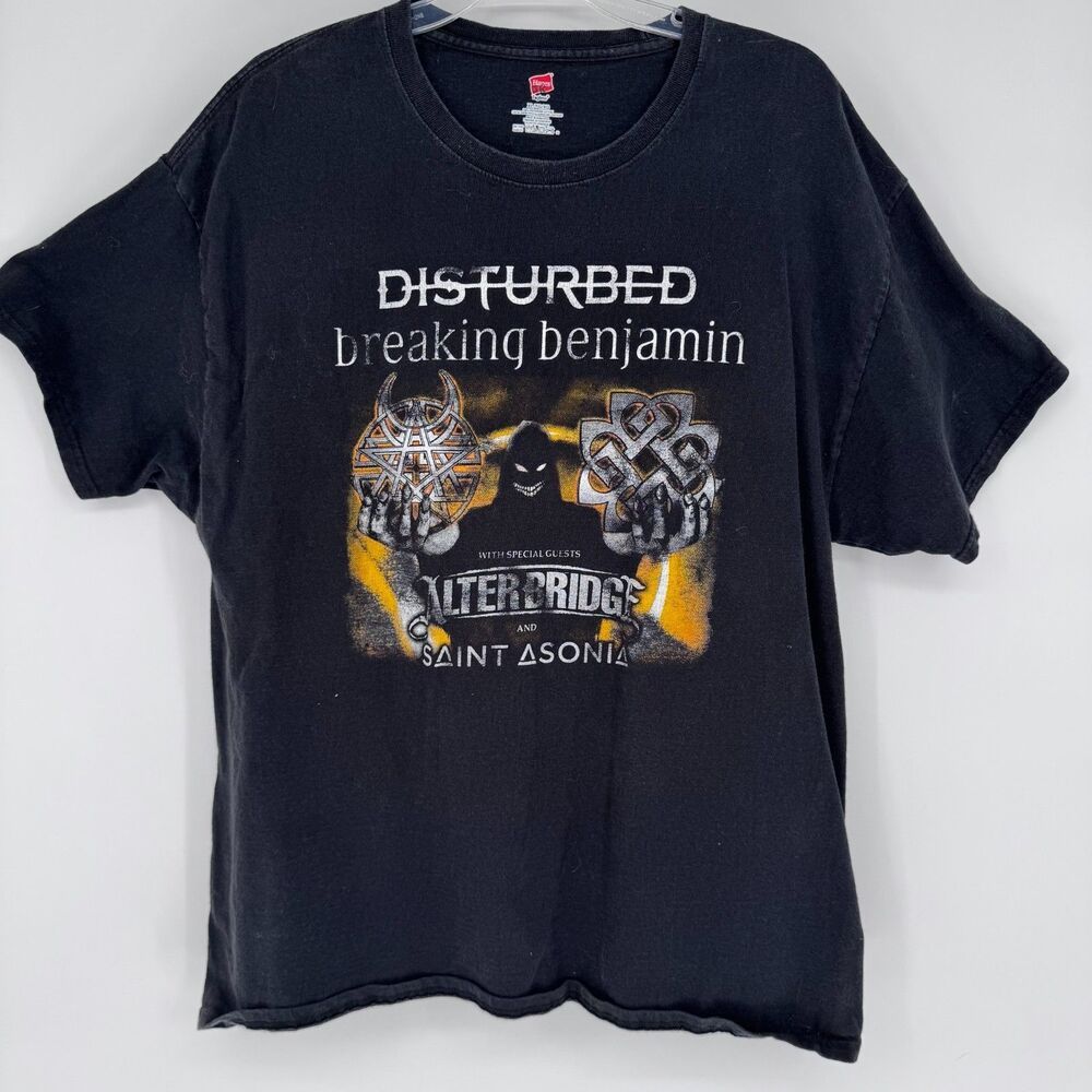 Disturbed Breaking Benjamin 2016 Tour Shirt Mens XL Alter Bridge Saint Asonia